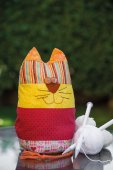 gatto fermaporta multicolor