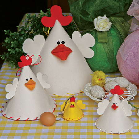 Tris galline porta uovo bianche - Clicca l'immagine per chiudere